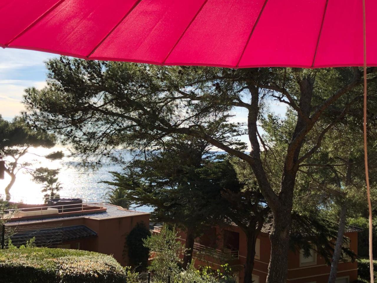 50M Plage T2 Grande Terrasse Vue Mer Climatise Piscine Chauffee, Parking Clos Gratuit Sanary-sur-Mer Buitenkant foto