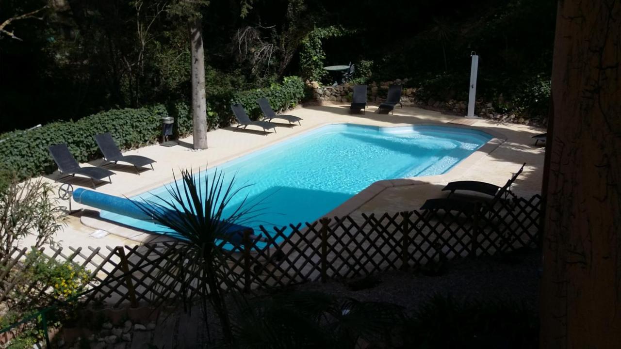 50M Plage T2 Grande Terrasse Vue Mer Climatise Piscine Chauffee, Parking Clos Gratuit Sanary-sur-Mer Buitenkant foto